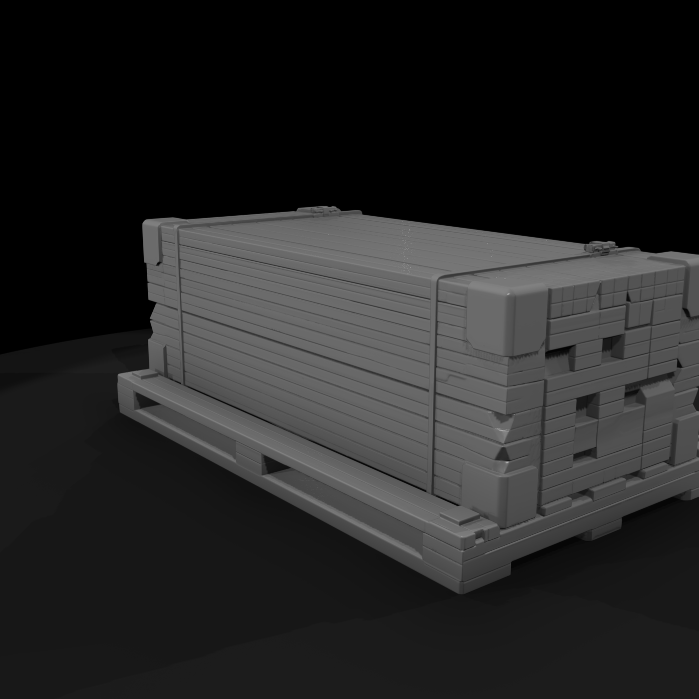 Industrial Shipping Crate on Pallet