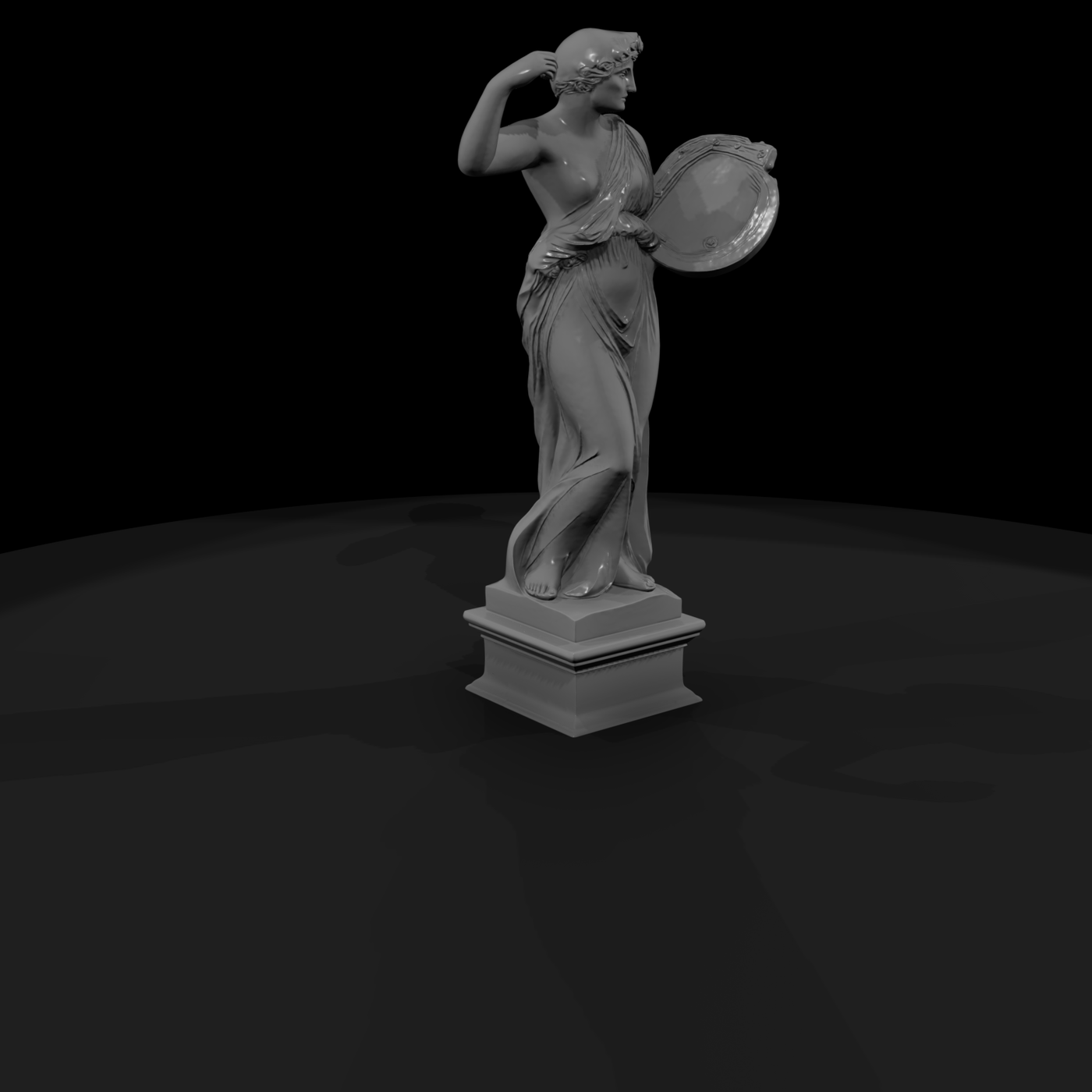 Neoclassical Lyre Muse Statue