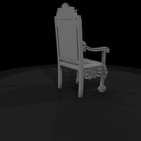 Ornate Carved Throne Chair — thumbnail 4