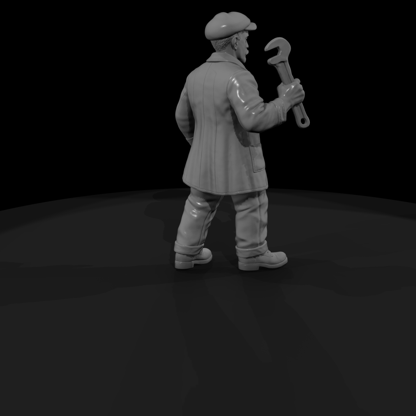 Hist 0244 Steam Era Engineer Miniature Figure