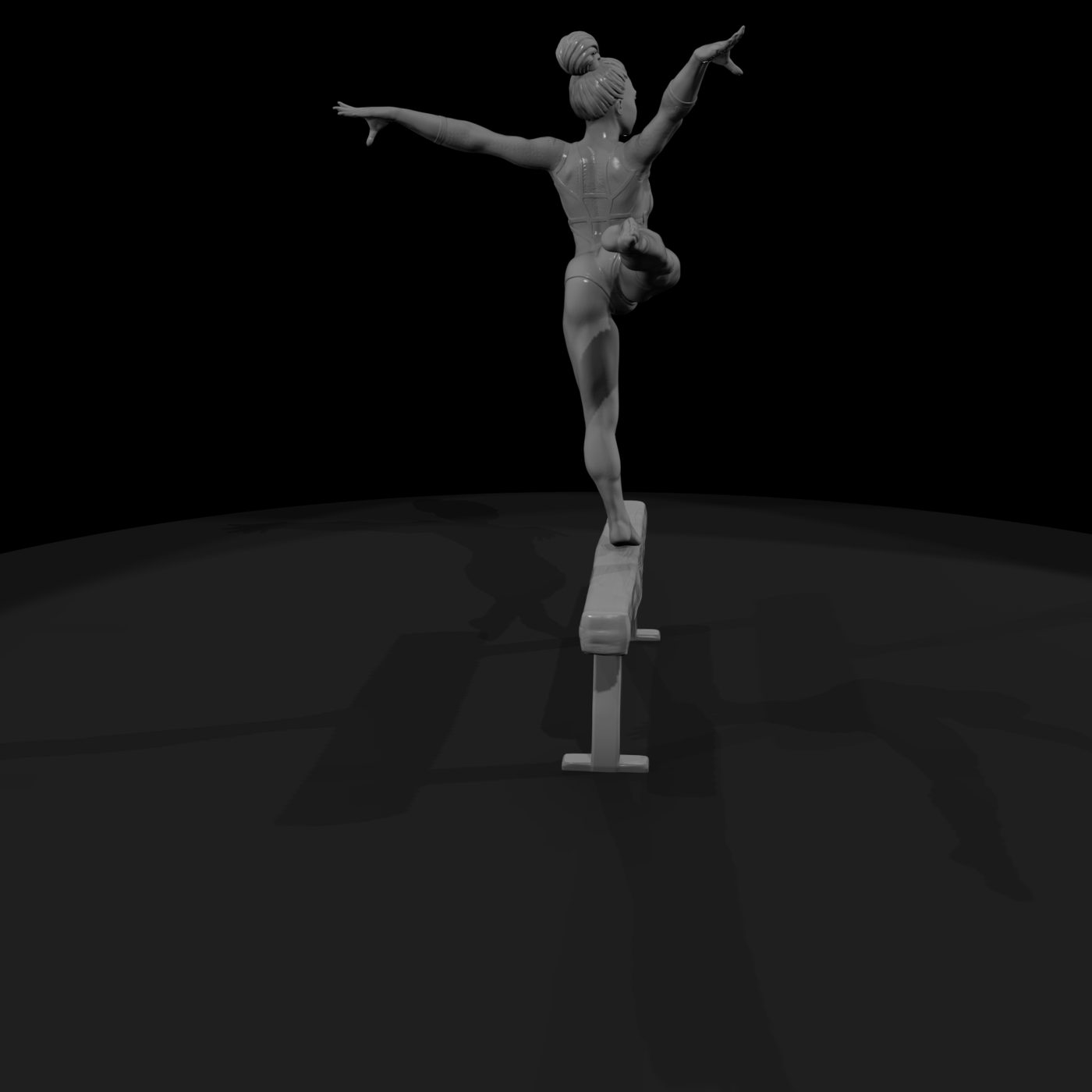 Poparc 0308 Gymnast Balance Beam Pose Alternate Po