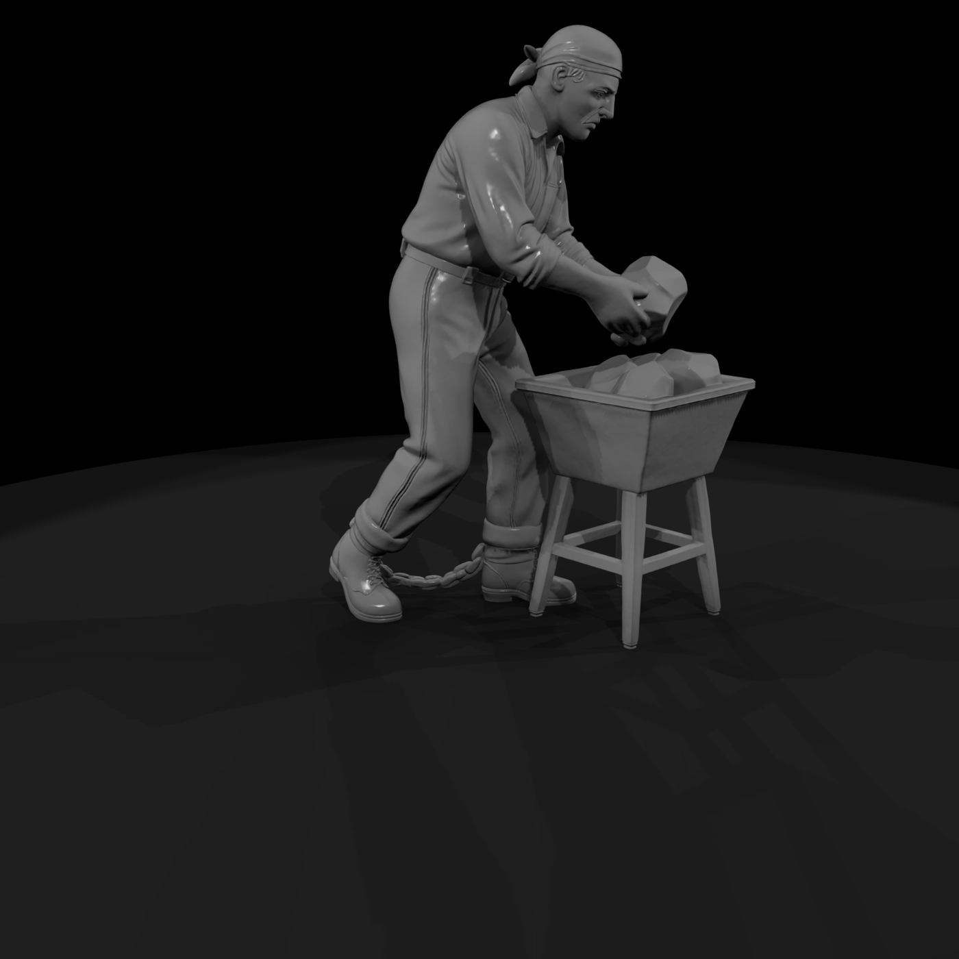 Chained Convict Laborer