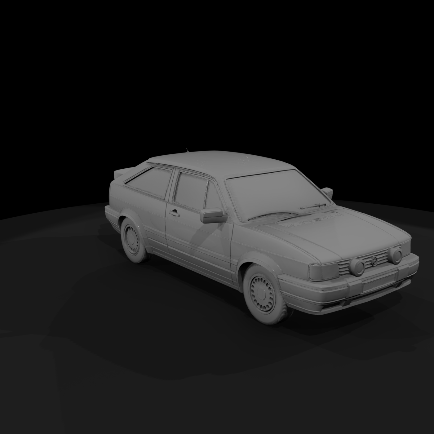 Classic Volkswagen-style Compact Car