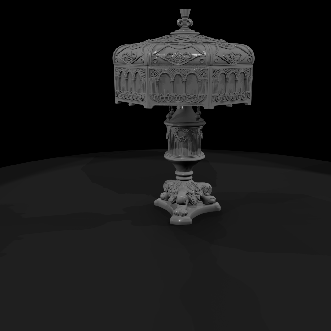 Art Nouveau Victorian Table Lamp ( for Dollhouses & )