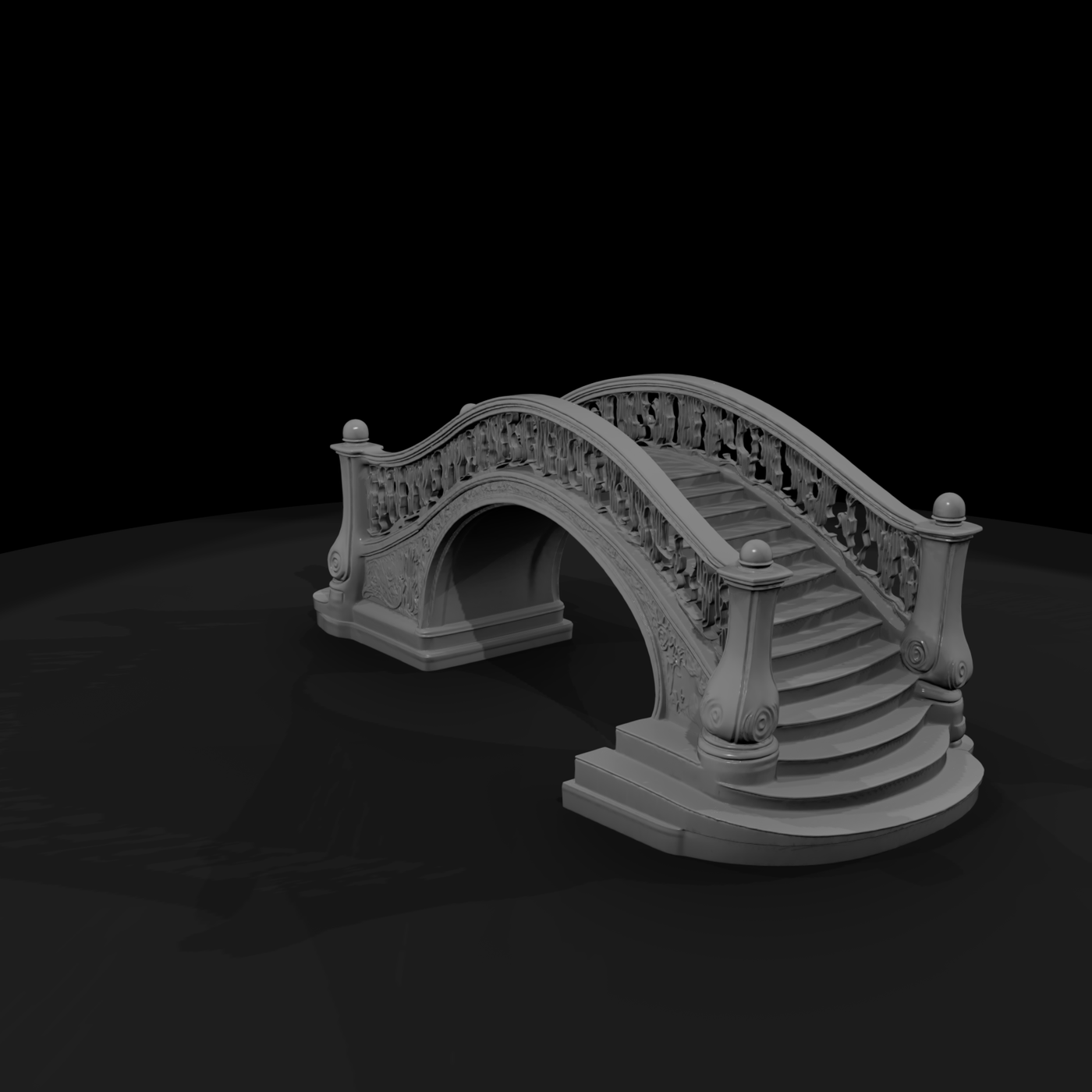 Rococo Arched Bridge Staircase