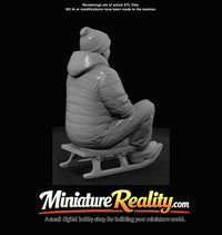 winter-skier-adult-man-on-wooden-sled — thumbnail 3
