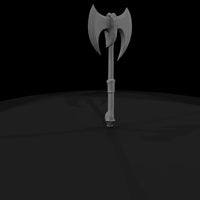 stylized-fantasy-double-bladed-battle-axe-miniature-prop-844163 — thumbnail 4