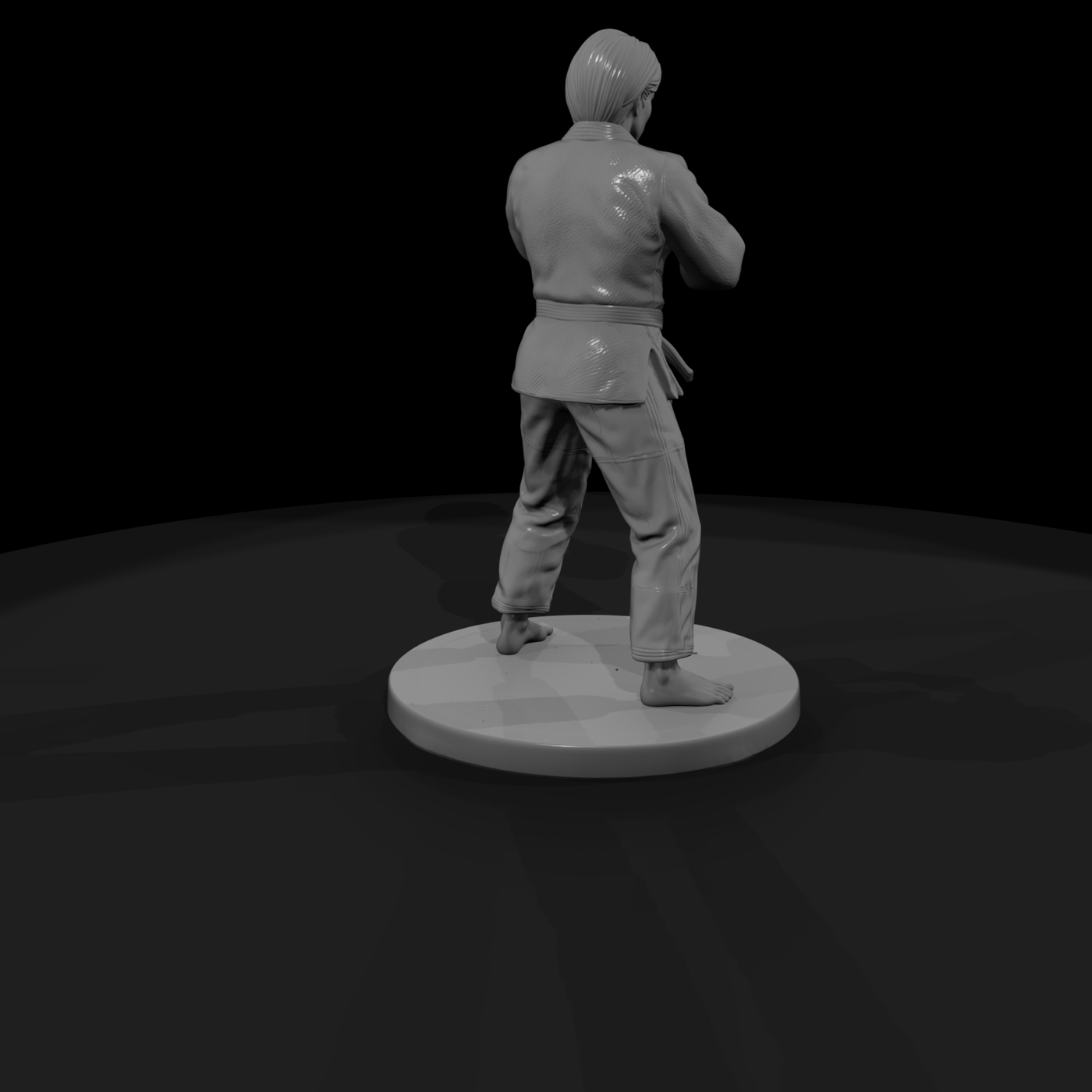 Judo Fighter in Ready Stance