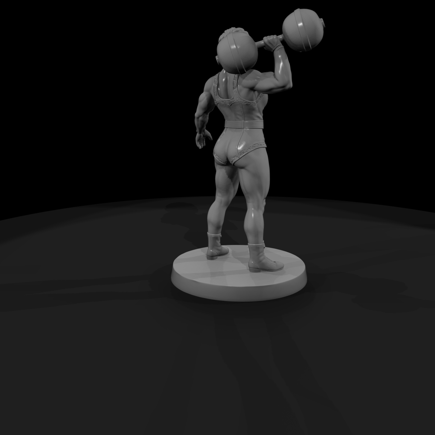 Circus Strongwoman with Barbell