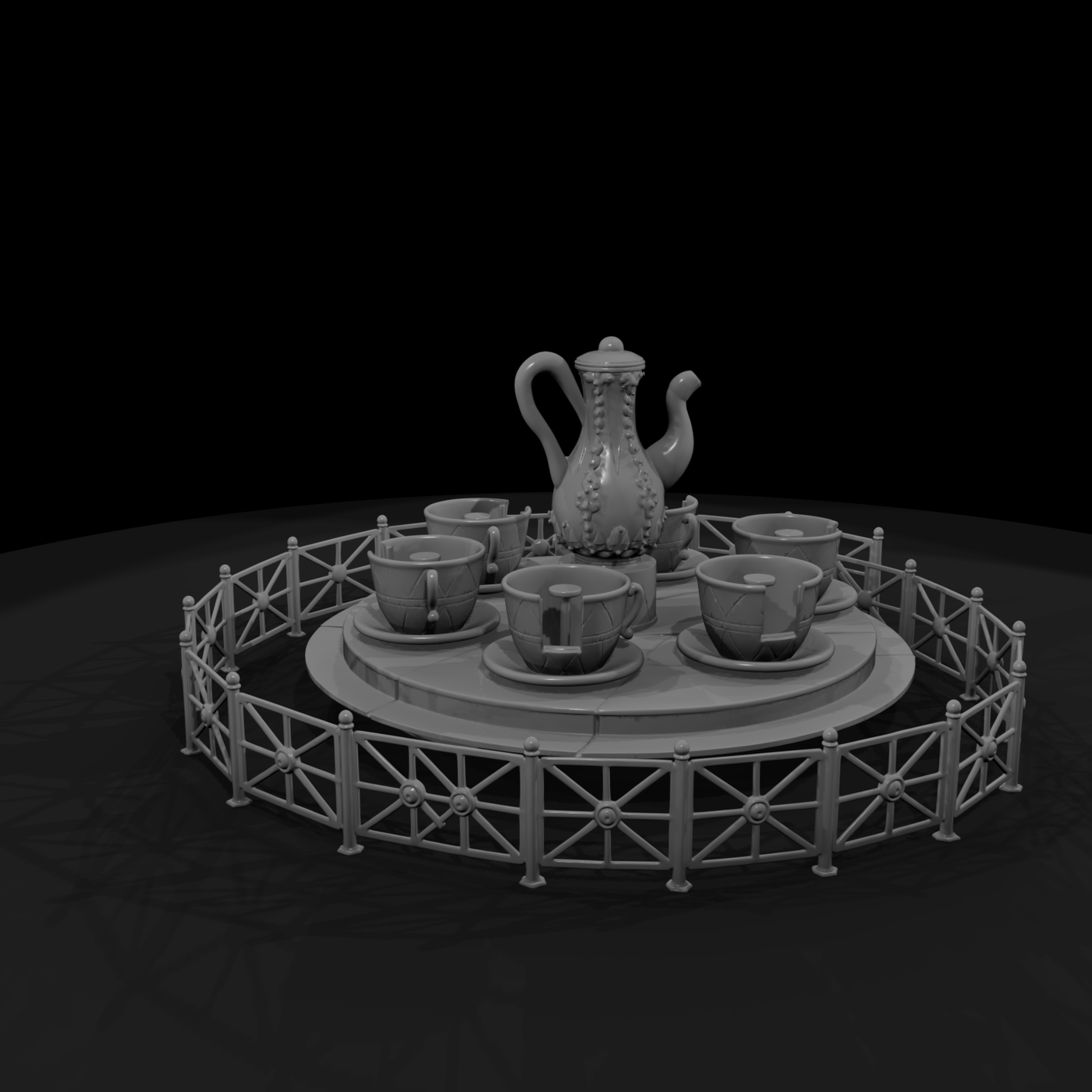 Spinning Teacup Fairground Ride
