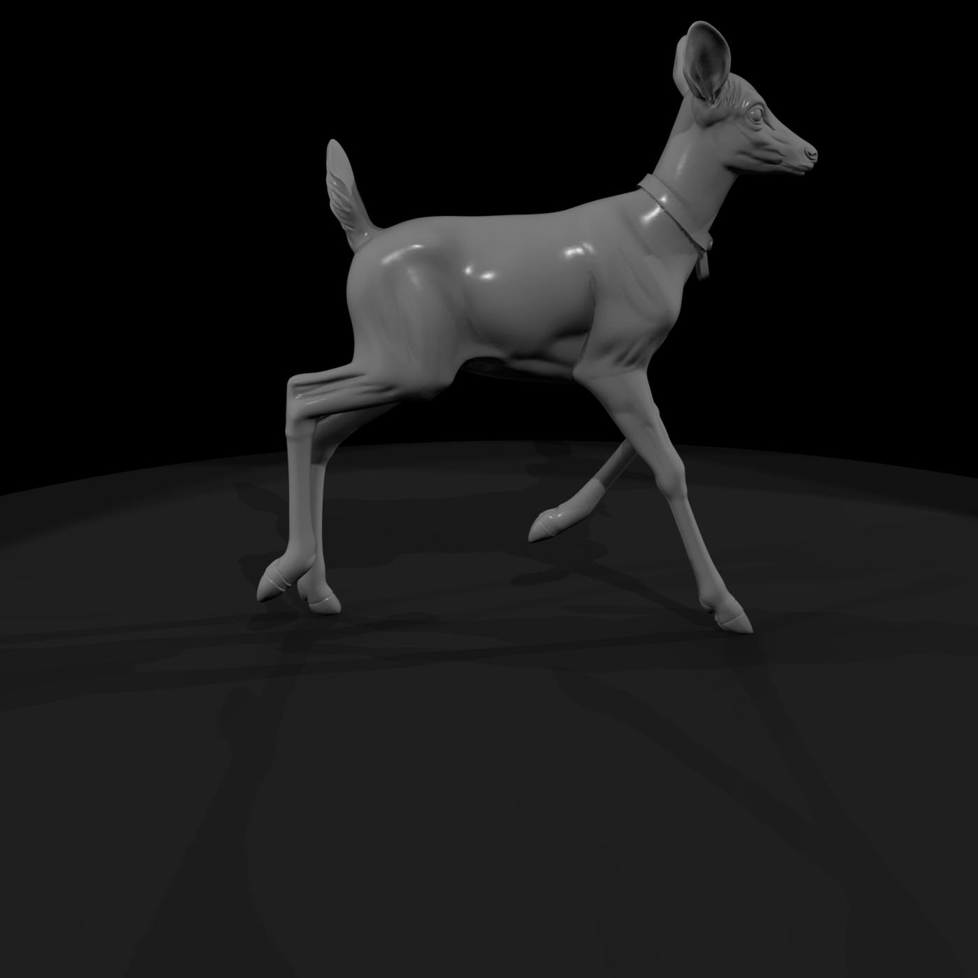 Spotted Fawn Deer — Realistic Sculpted