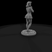 1950s Woman in Red Crop Top and Skirt — thumbnail 5
