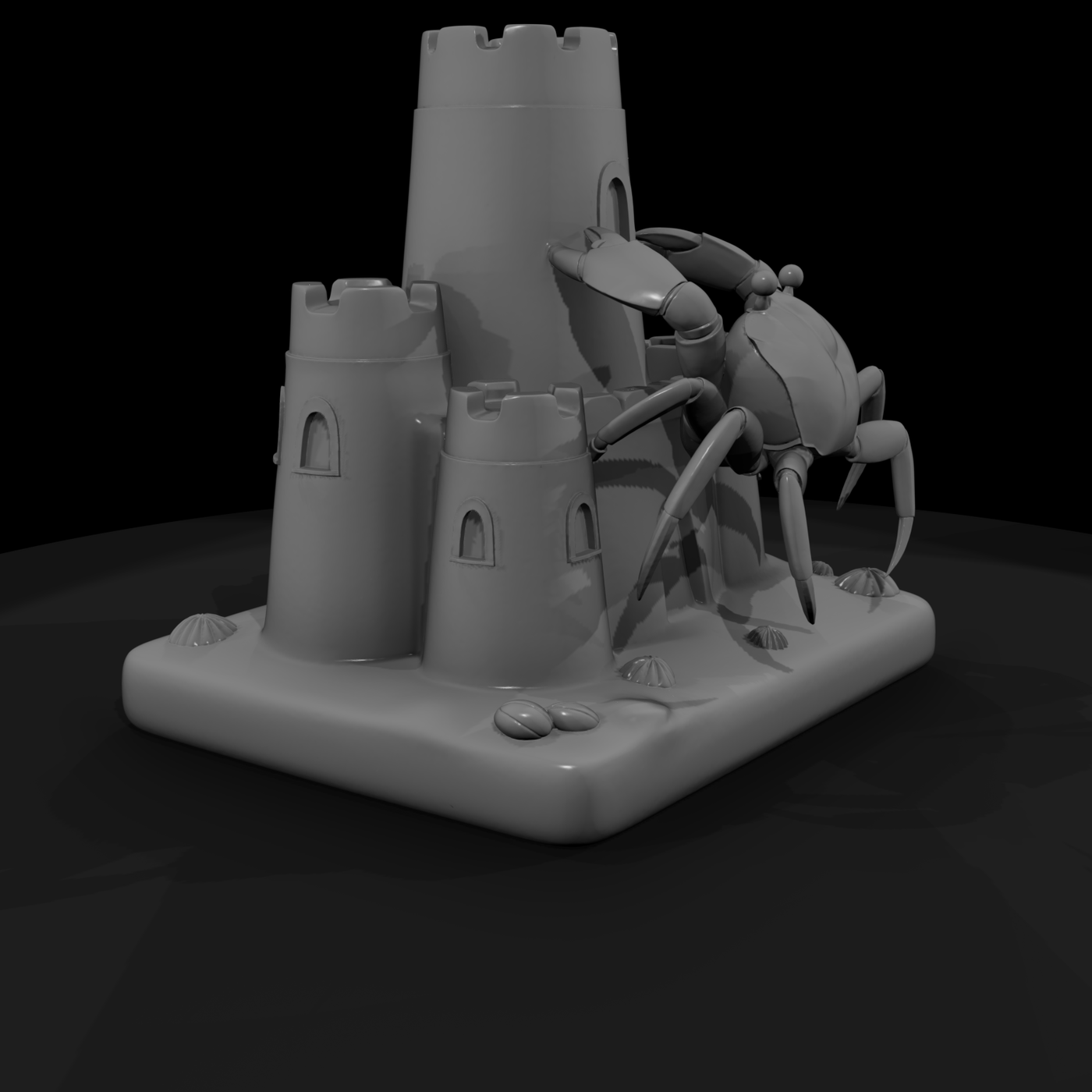 Stylized Crab Sandcastle