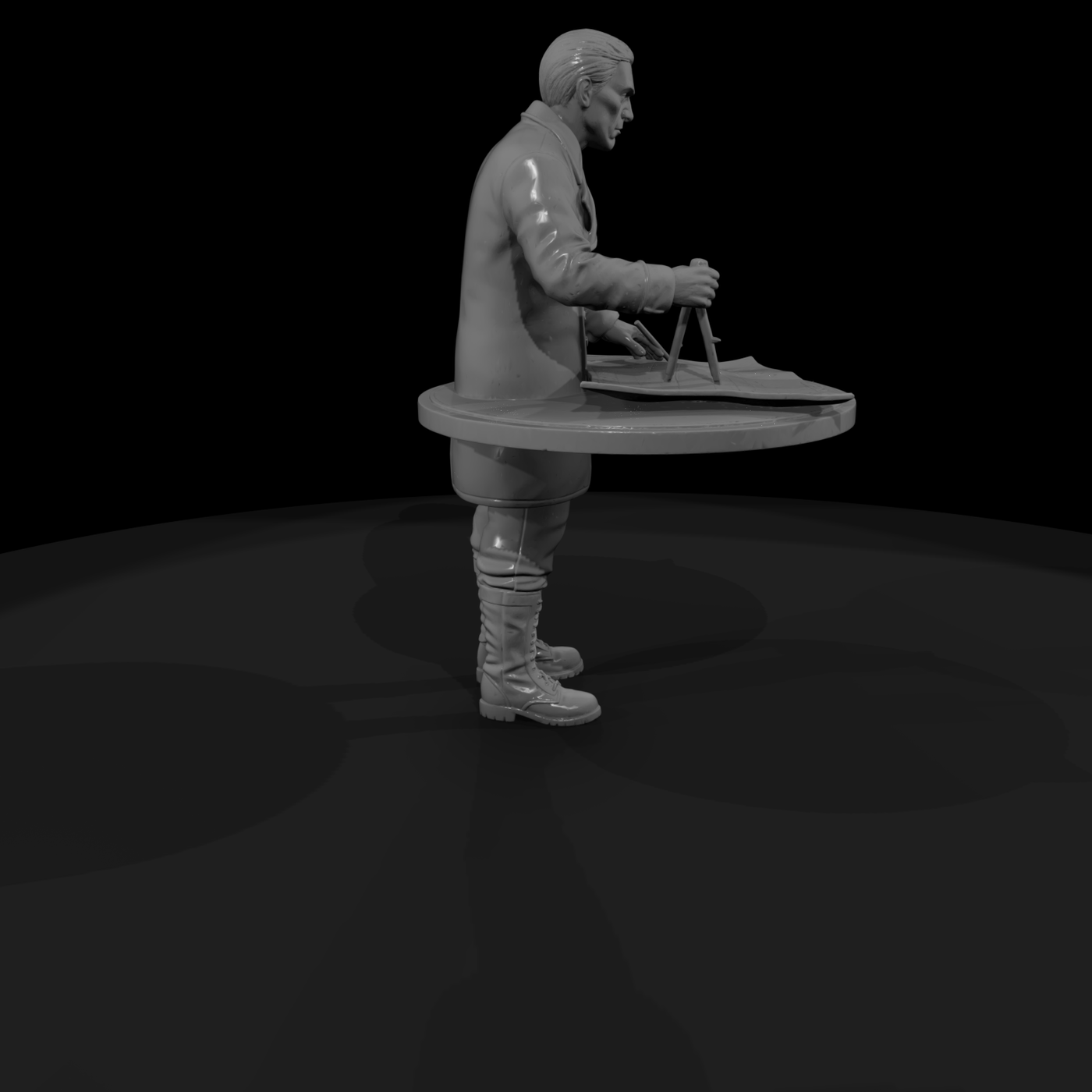 WWII Officer at the Map Table