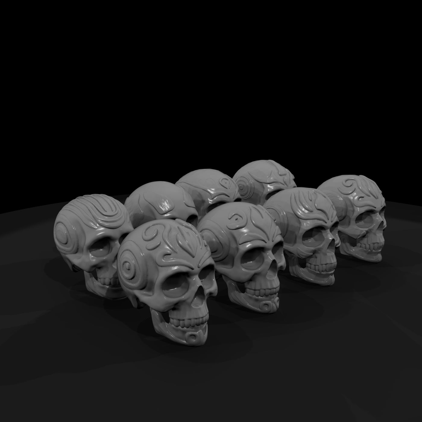 decorated-skulls