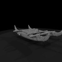 stylized-weathered-polynesian-outrigger-canoe-3d-m-3391ac — thumbnail 4