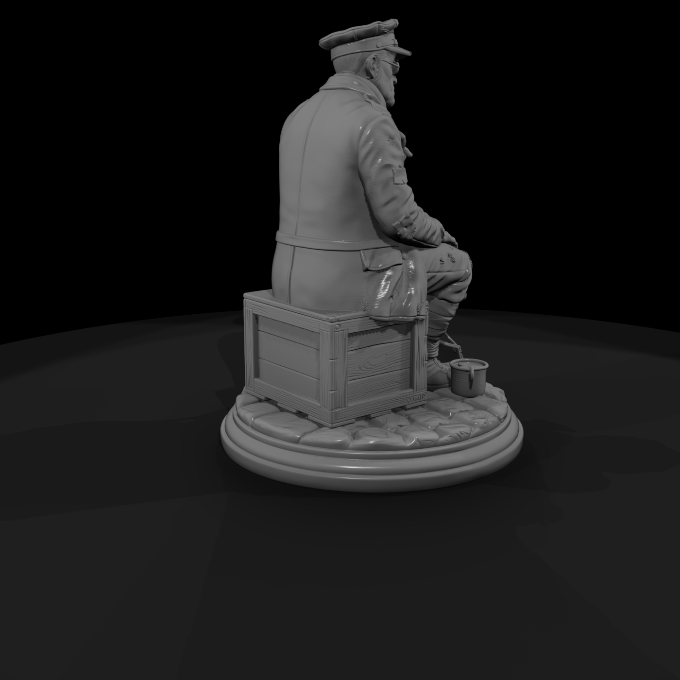 1920s Blind Veteran Beggar