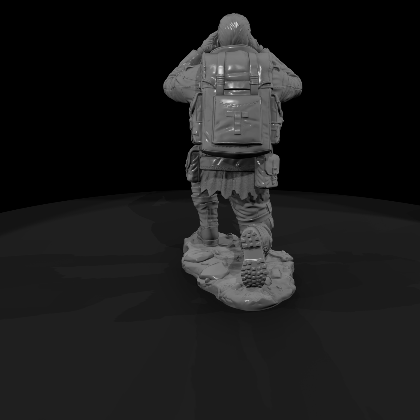 Wasteland Road Scout with Binoculars