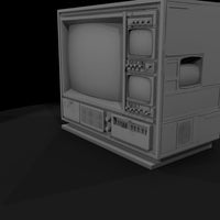 retro_dual_screen_crt_television_3d_model — thumbnail 4