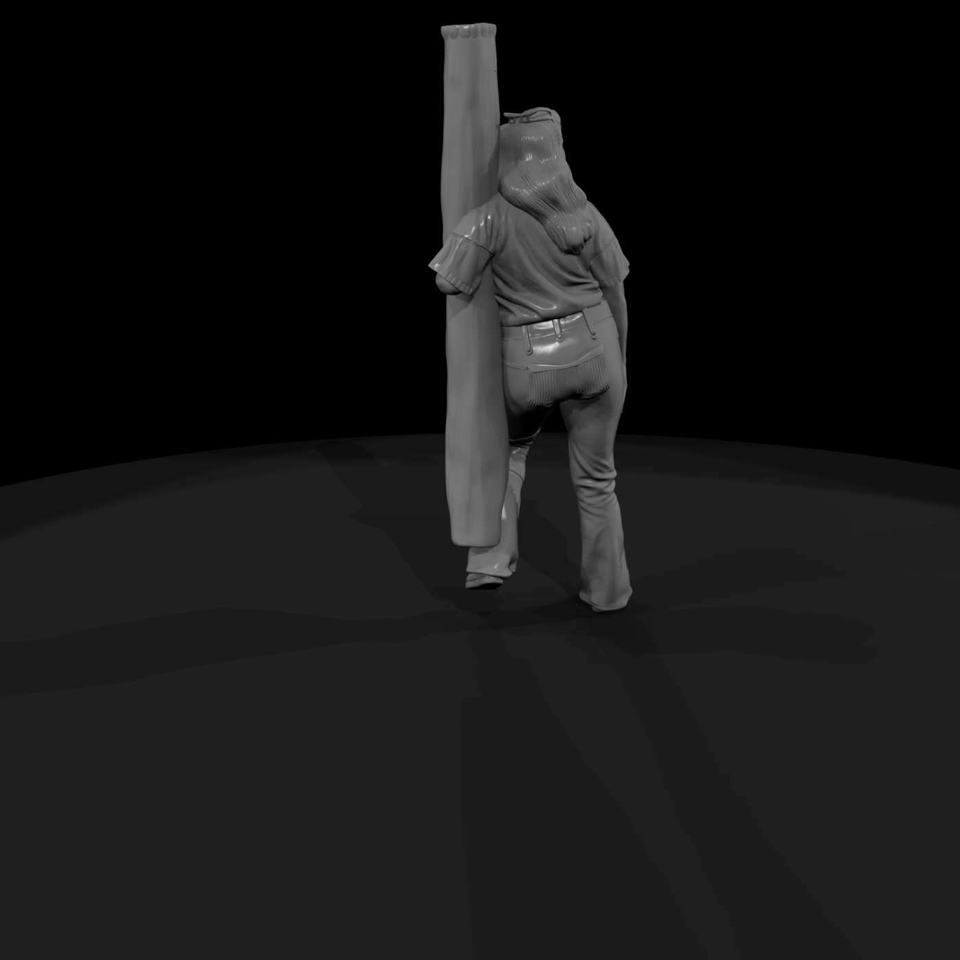 Casual Young Woman Walking