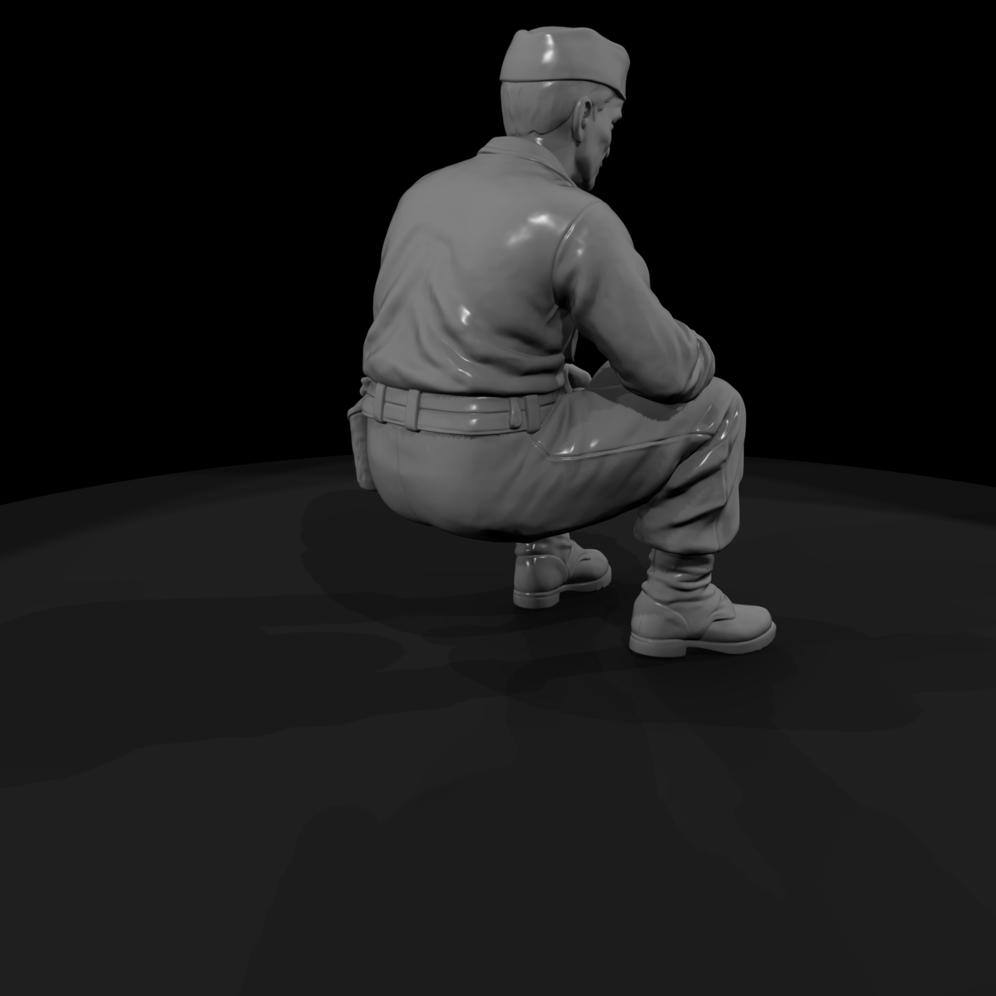 Ww2 Army 080 Wwii U S Army Resting Soldier Figure