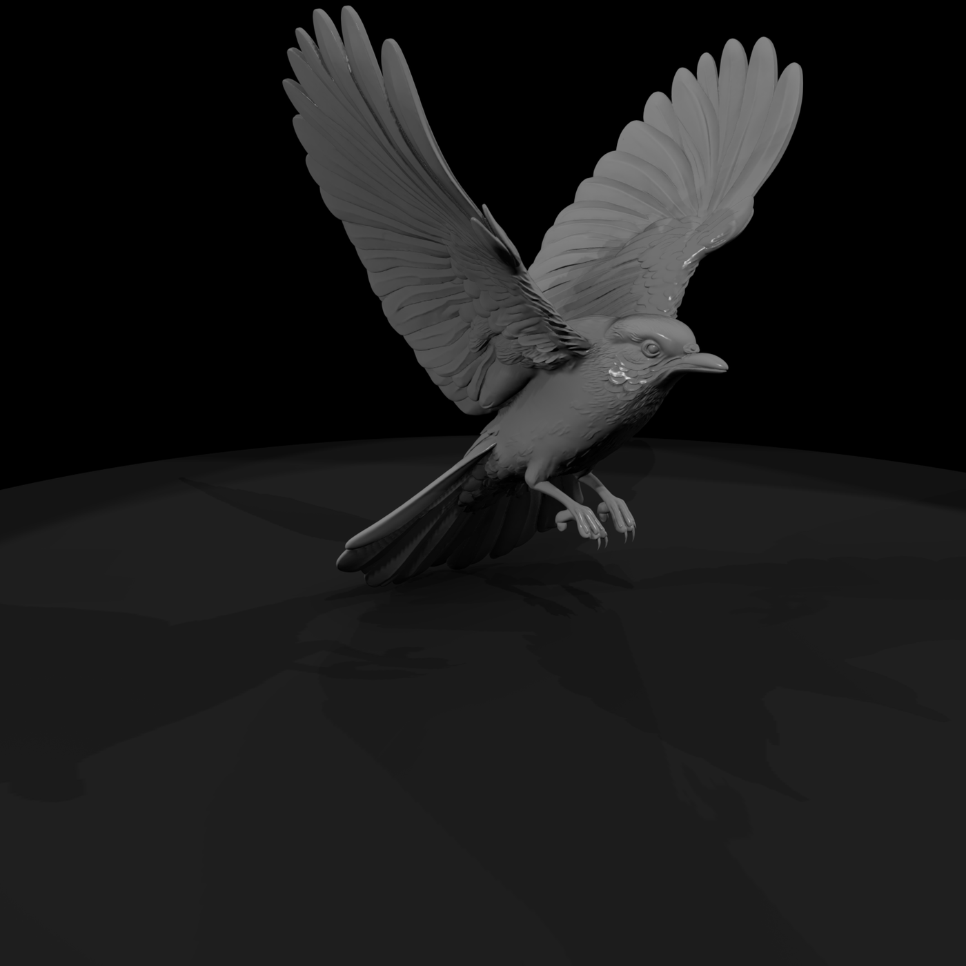 Flying Bird — Mid‑Flight Sculpture