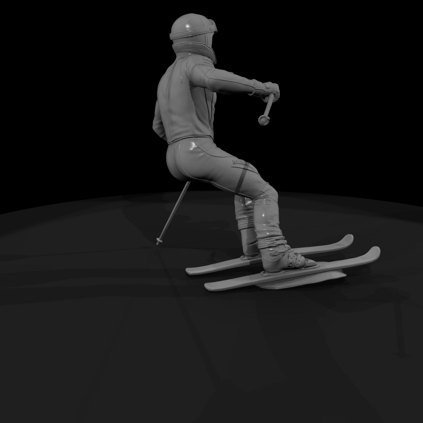 Downhill Slalom Ski Racer