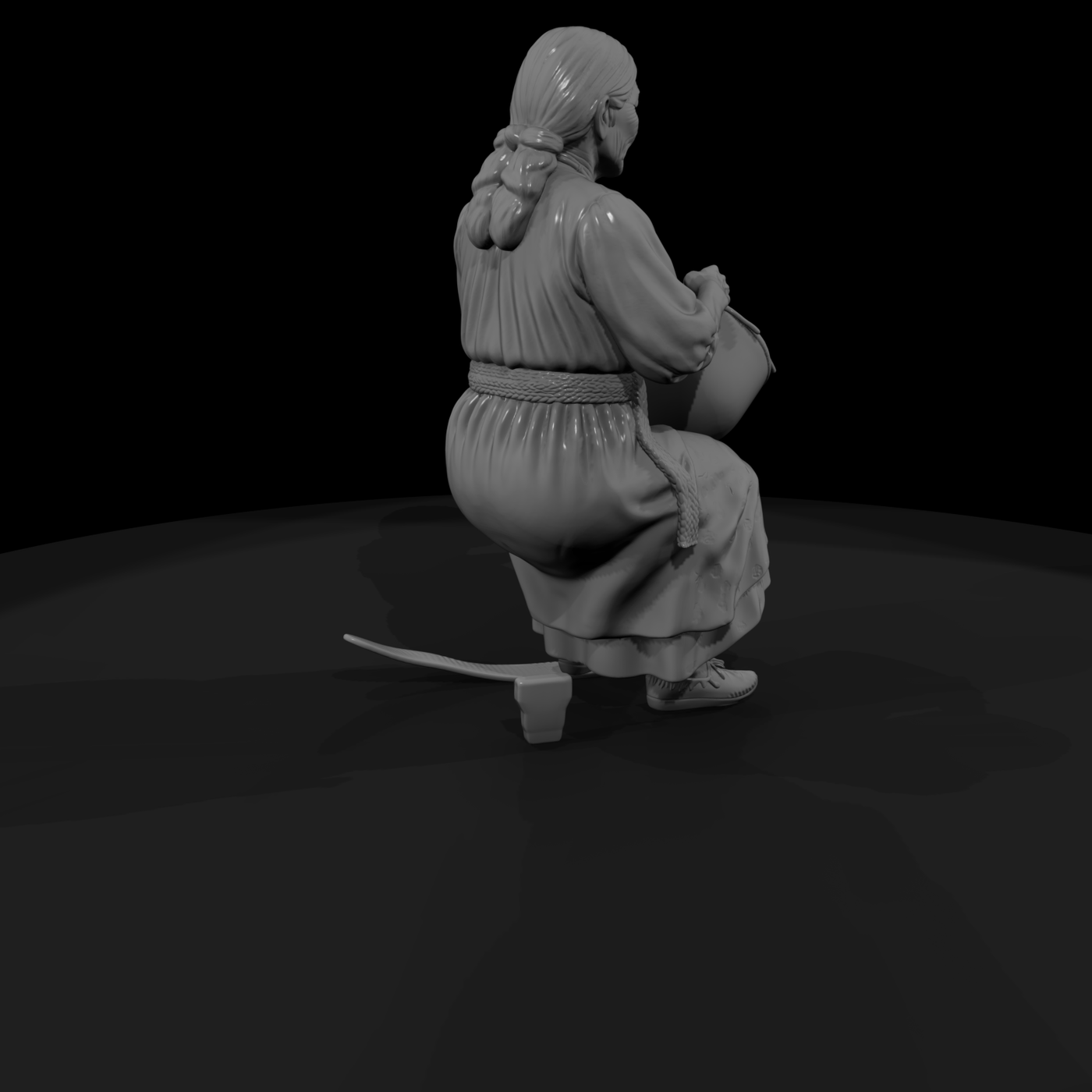 Seated Elder Basket Maker