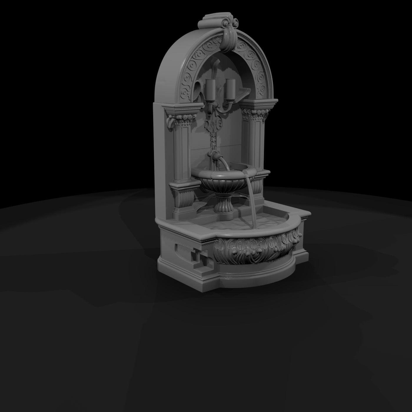 baroque-ornate-wall-mounted-water-fountain-3d-mode