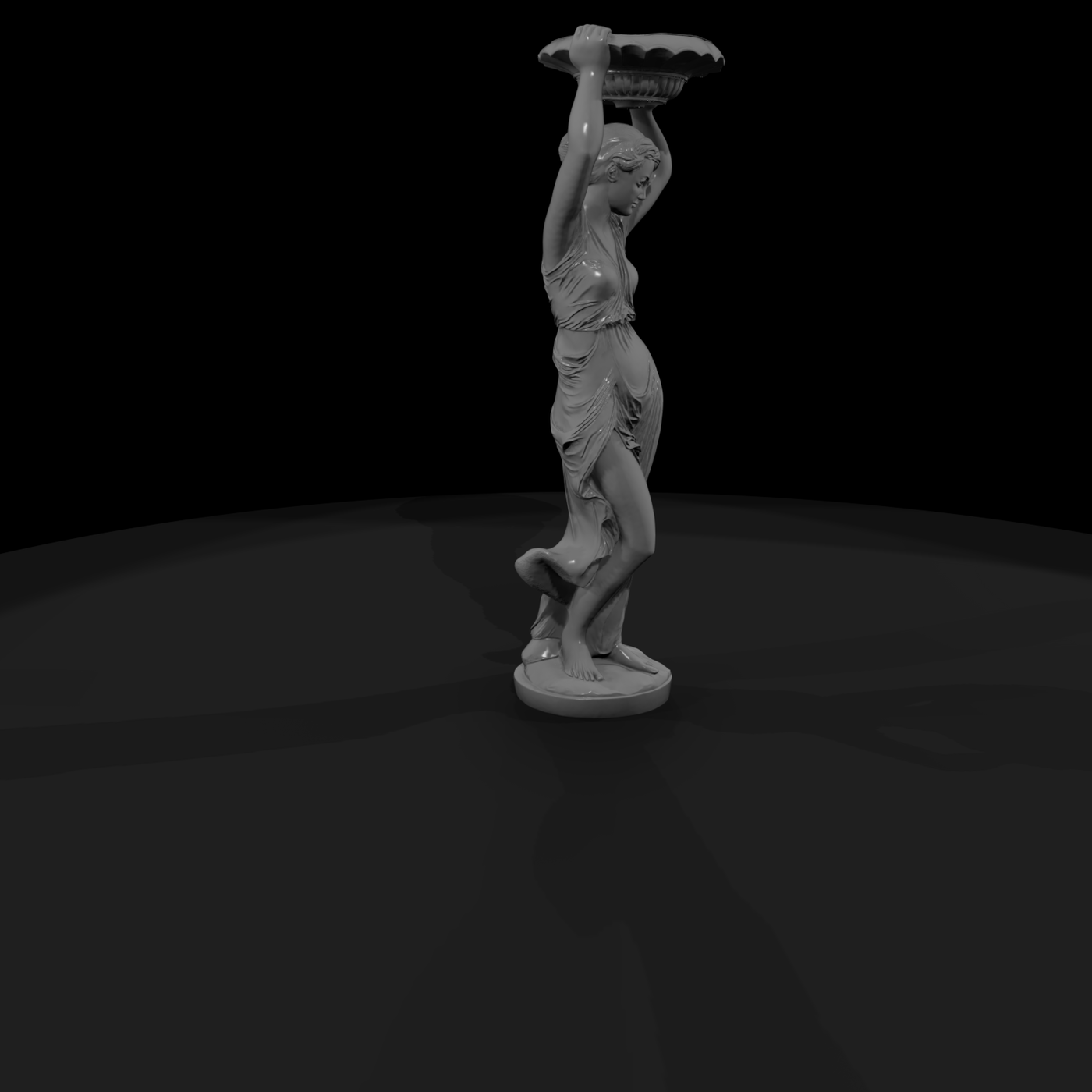 Neoclassical Female Planter Statue & Displays