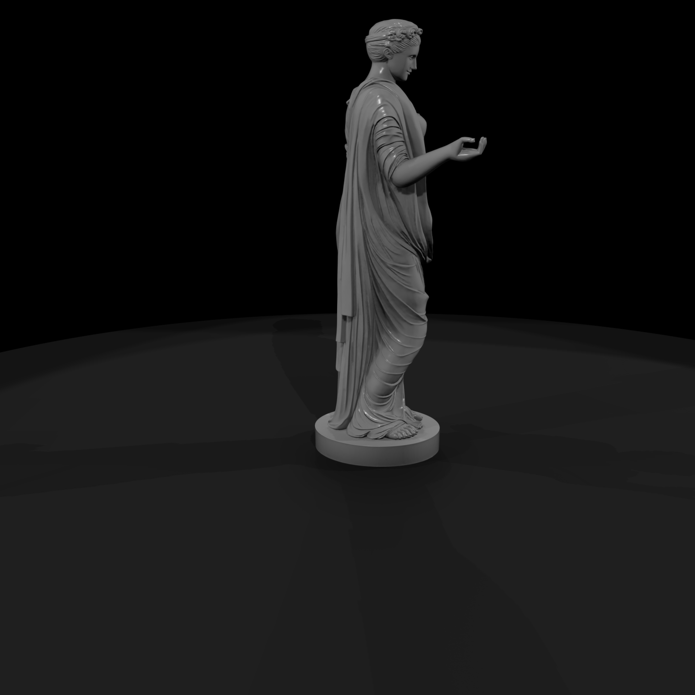 Neoclassical Draped Goddess Statue