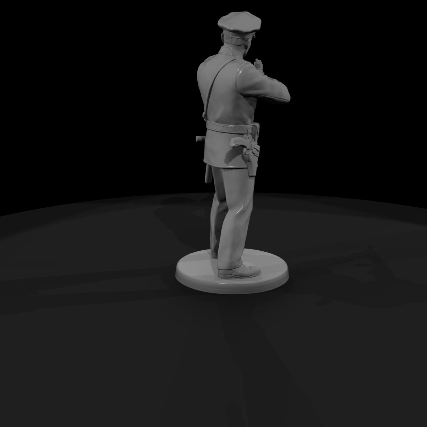 1920s Police Officer with Submachine Gun