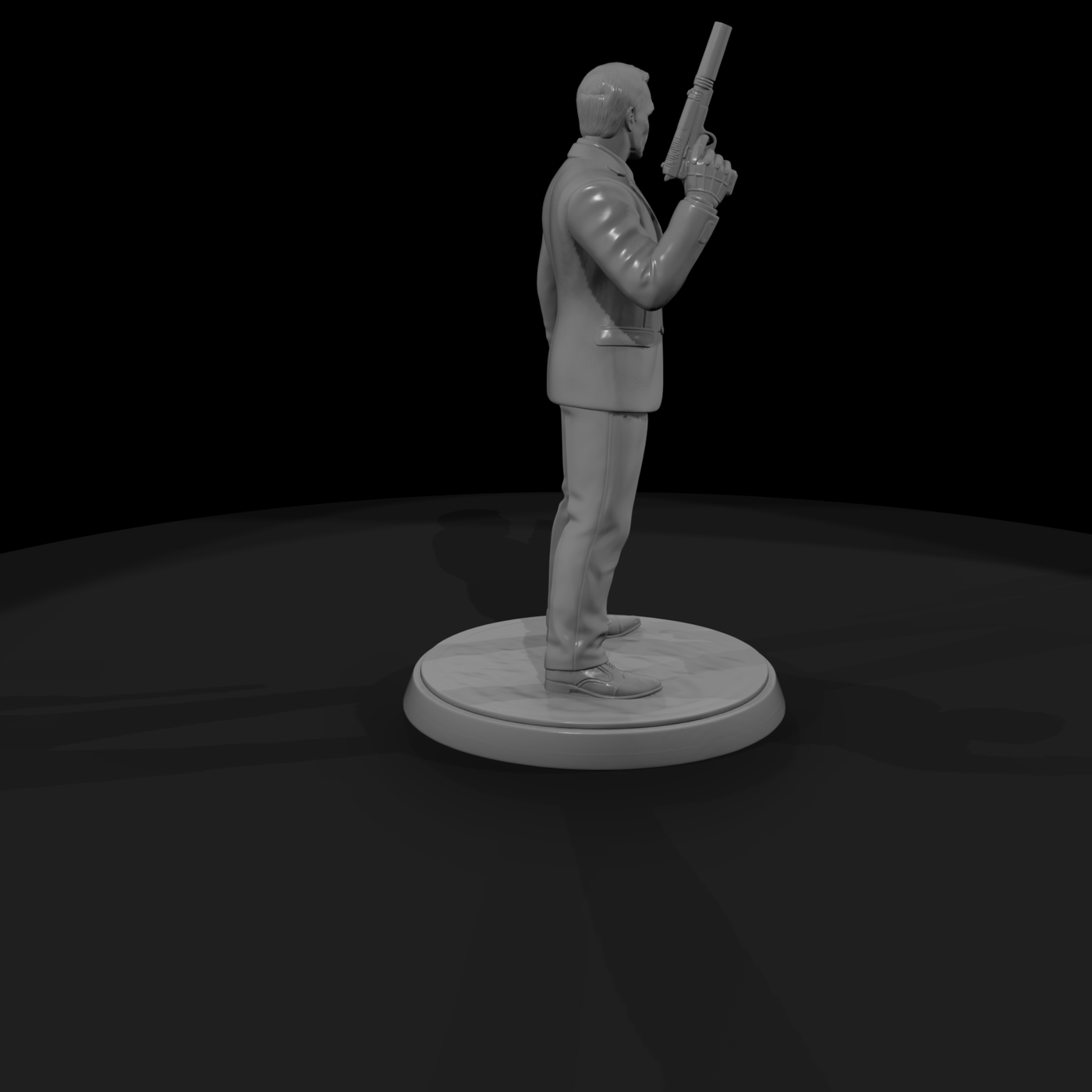 Suited Assassin with Pistols