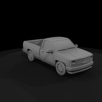 classic-single-cab-pickup-truck-3d-printable-diorama-model-879342 — thumbnail 4
