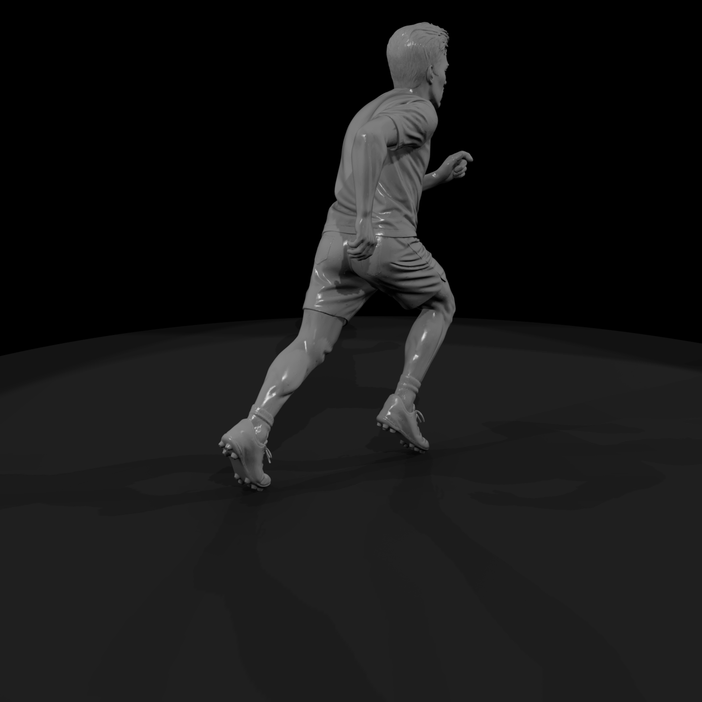 Running Athlete in Sportswear