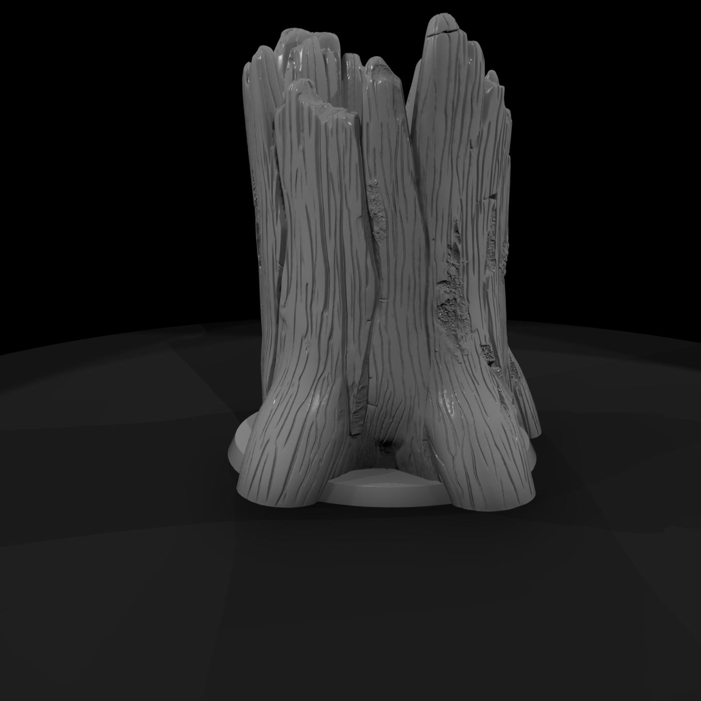 Weathered Dead Tree Stump — Terrain Piece