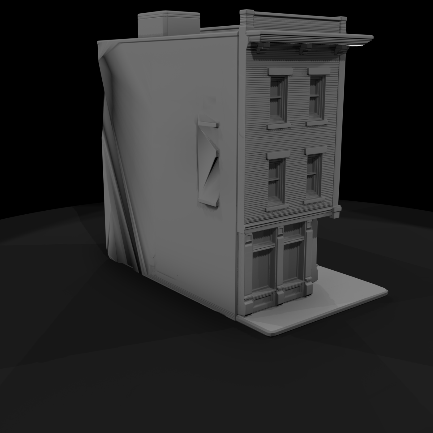 Corner Storefront Building