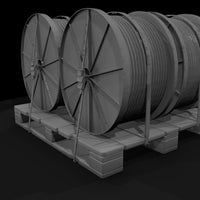 industrial-cable-reels-on-pallet-3d-printable-miniature-921872 — thumbnail 4