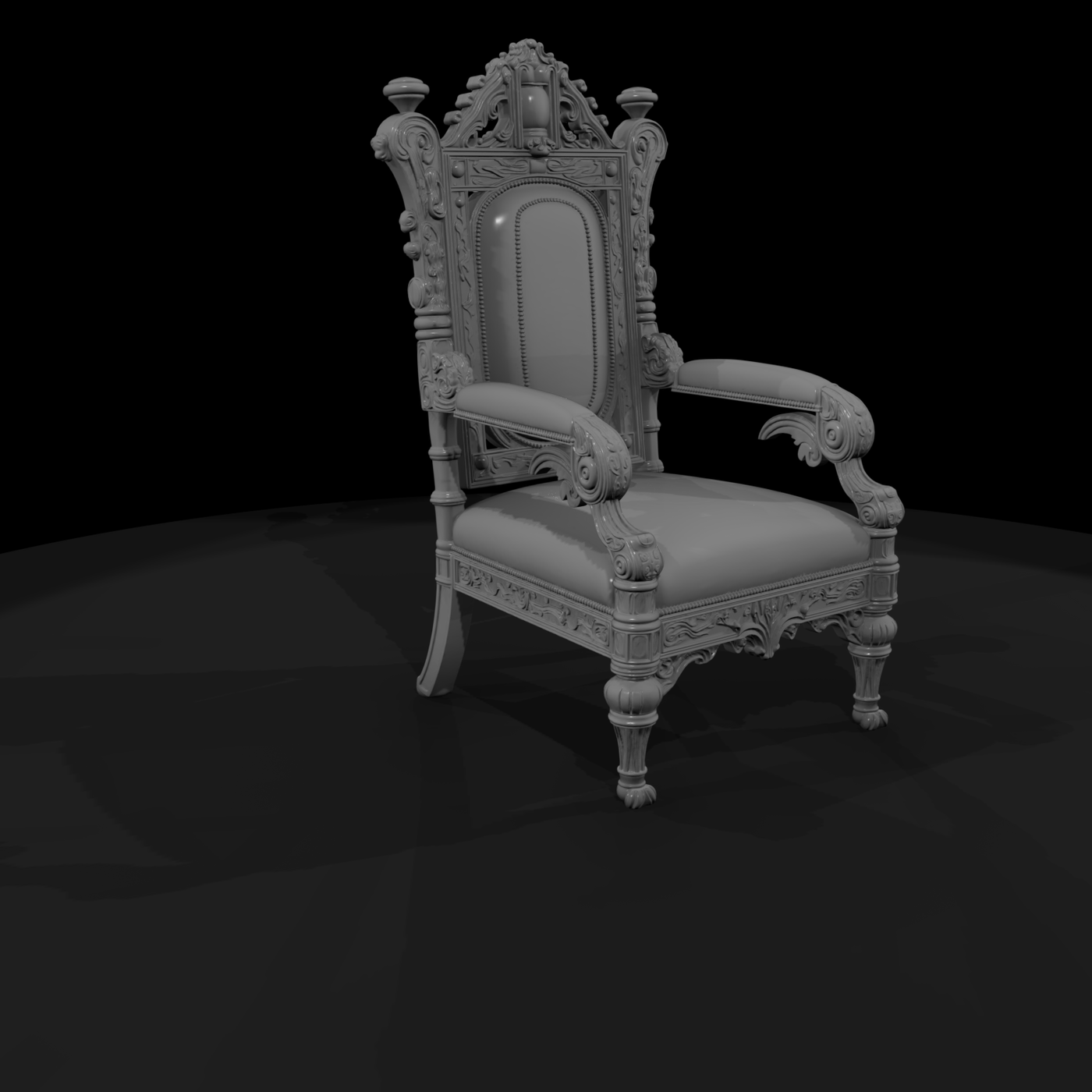 Baroque Ornate Throne Chair — Highback & Railway
