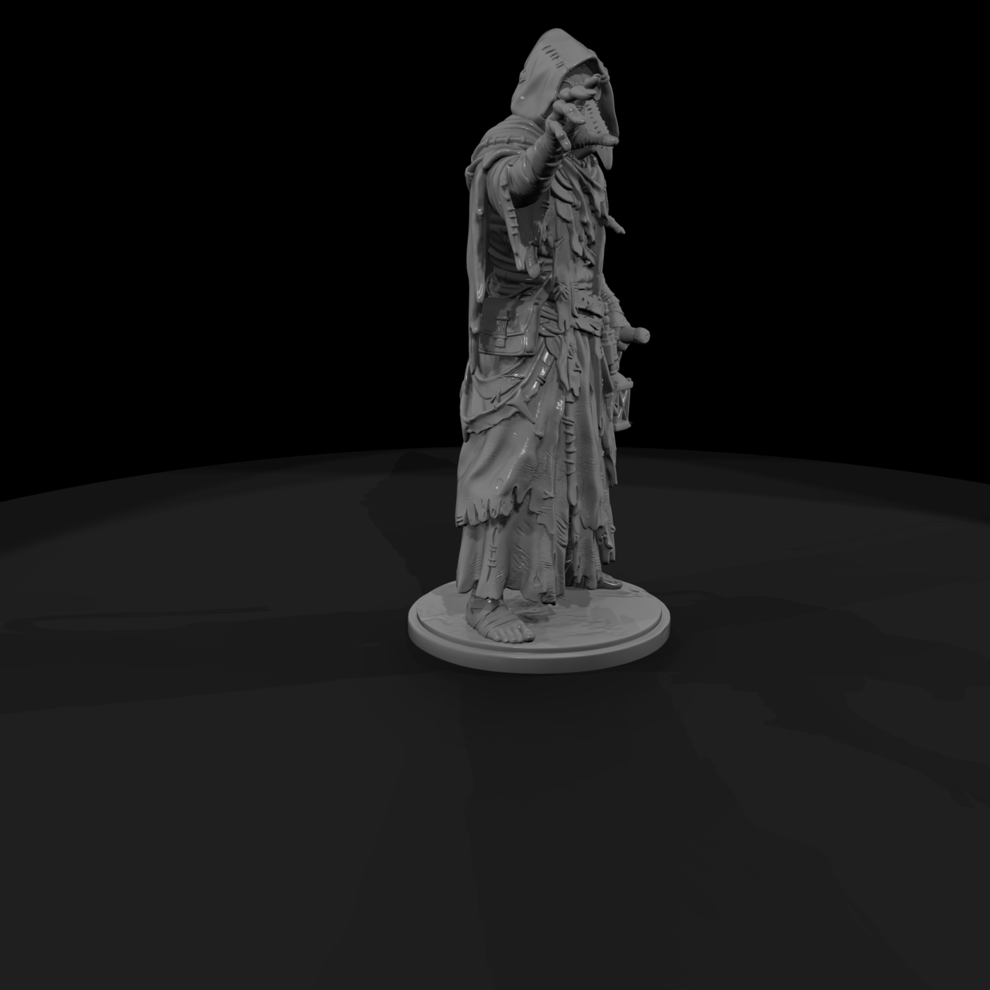 Hooded Plague Wraith with Lantern