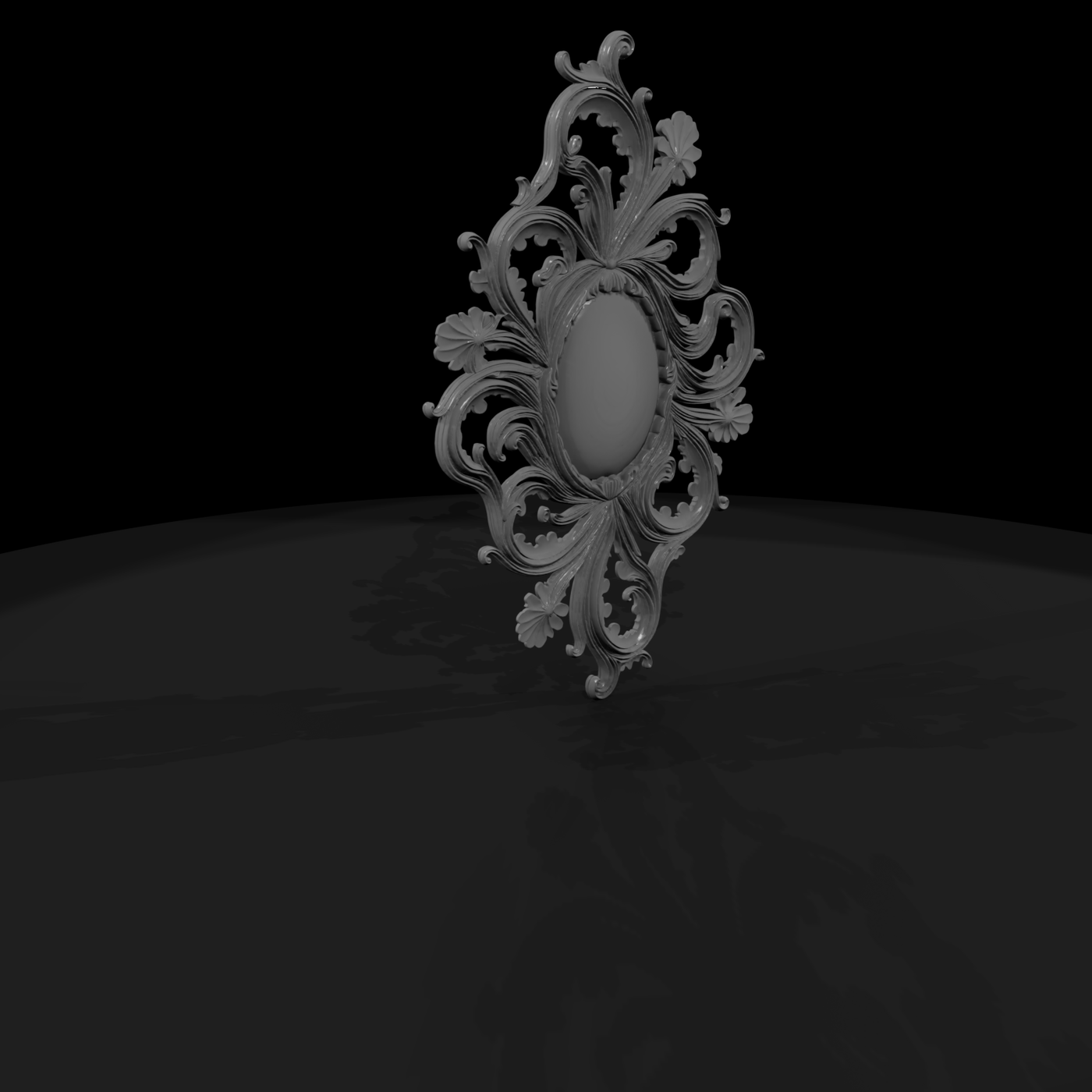 Rococo Oval Mirror Frame