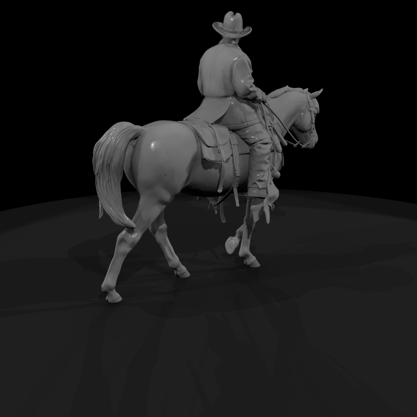 Mounted Cowboy — Riding Figure & Train Layouts