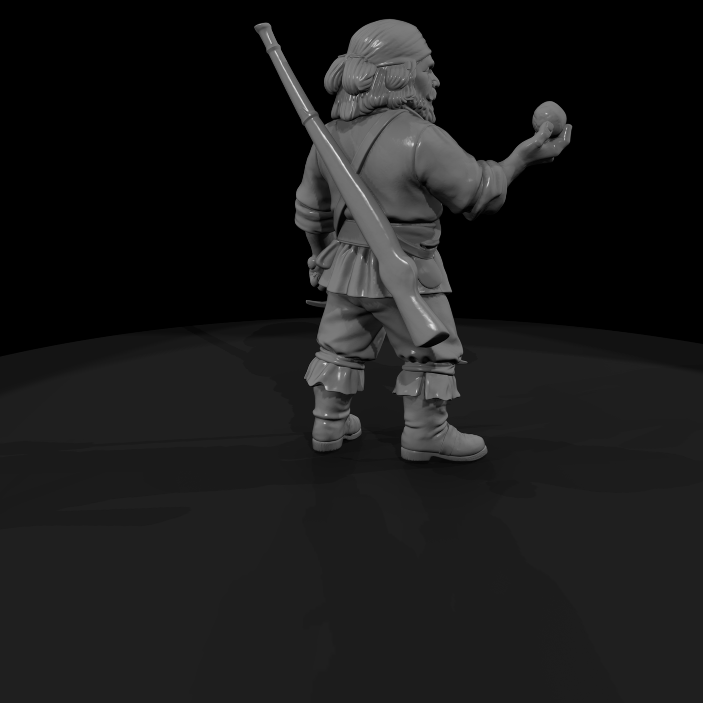 Hist 0238 Caribbean Buccaneer Miniature Figure
