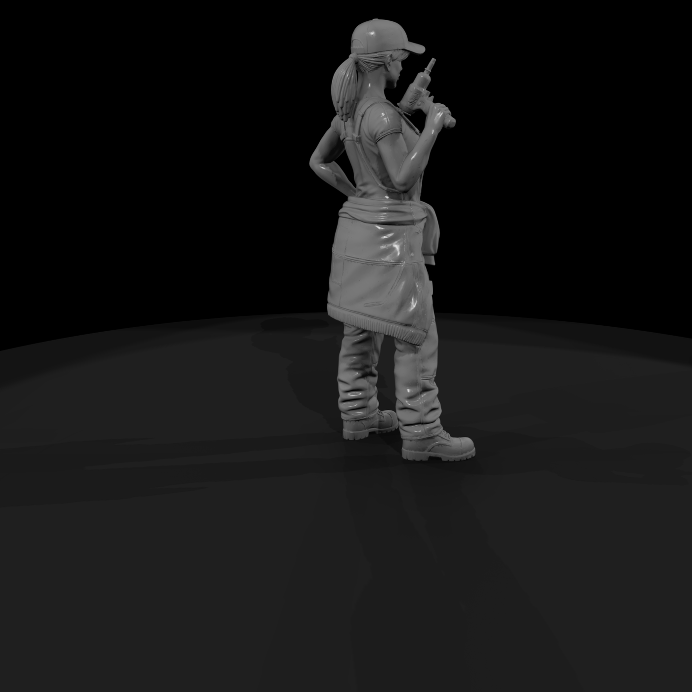 Woman Mechanic with Power Drill