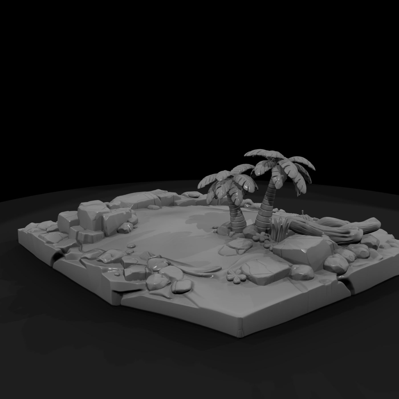 Tropical Sandbar Island Base