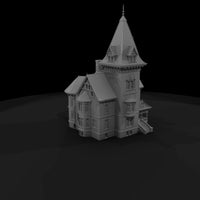 victorian-spired-mansion-3d-printable-diorama-building-492284 — thumbnail 4