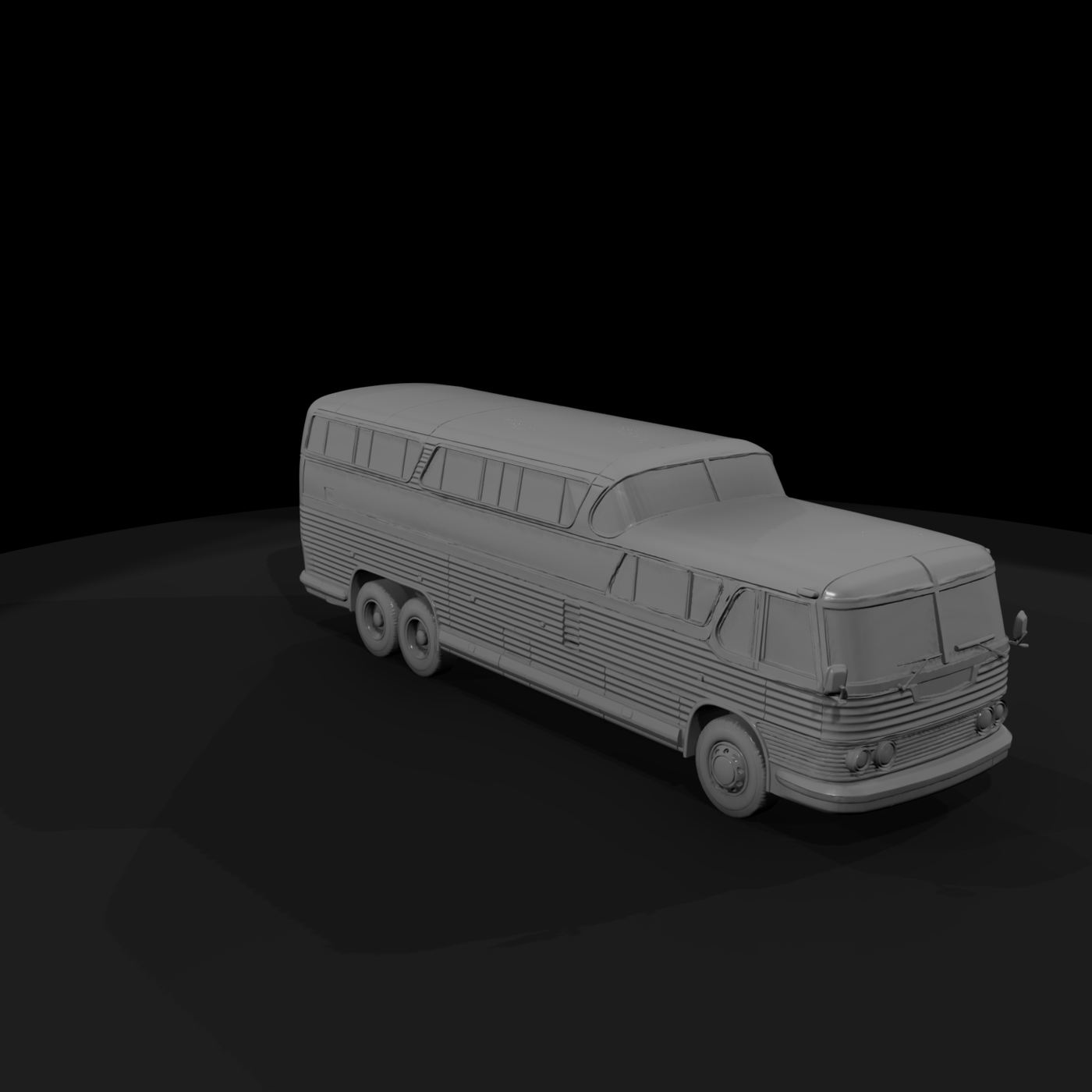 Vintage Streamlined Passenger Coach Bus
