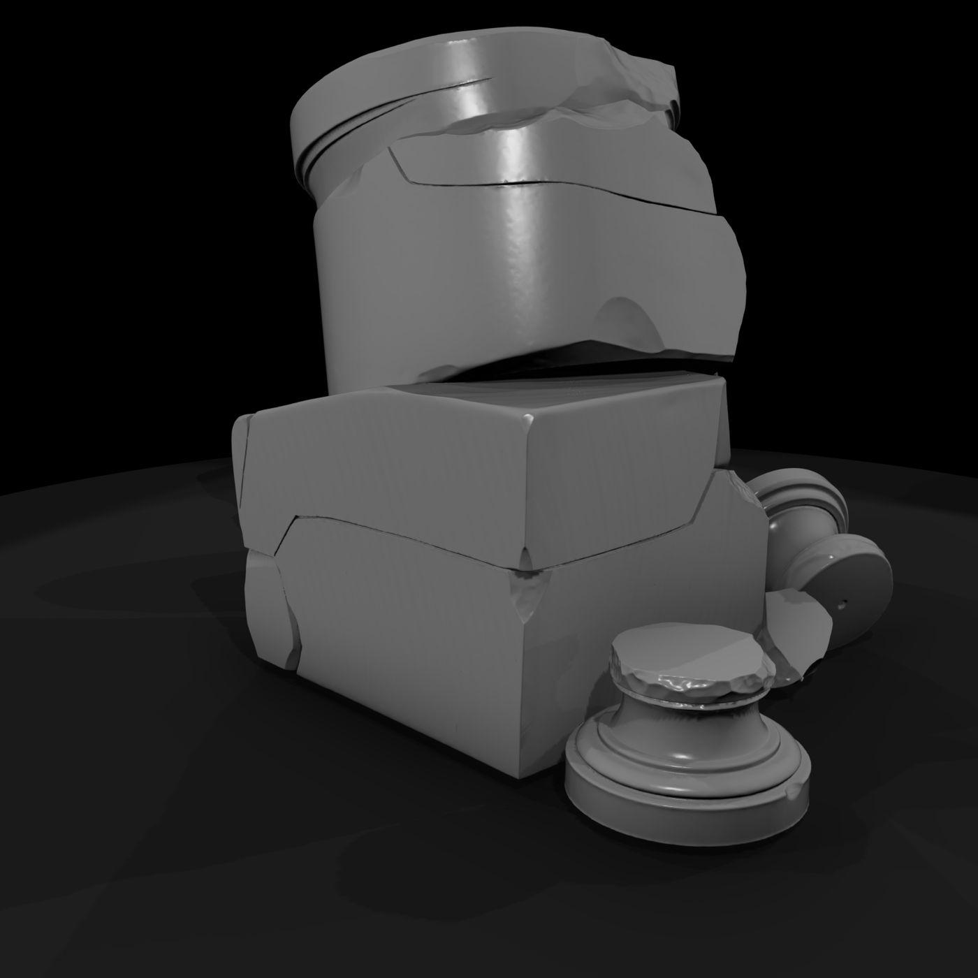 Ruined Stone Column Fragments & Train Layouts
