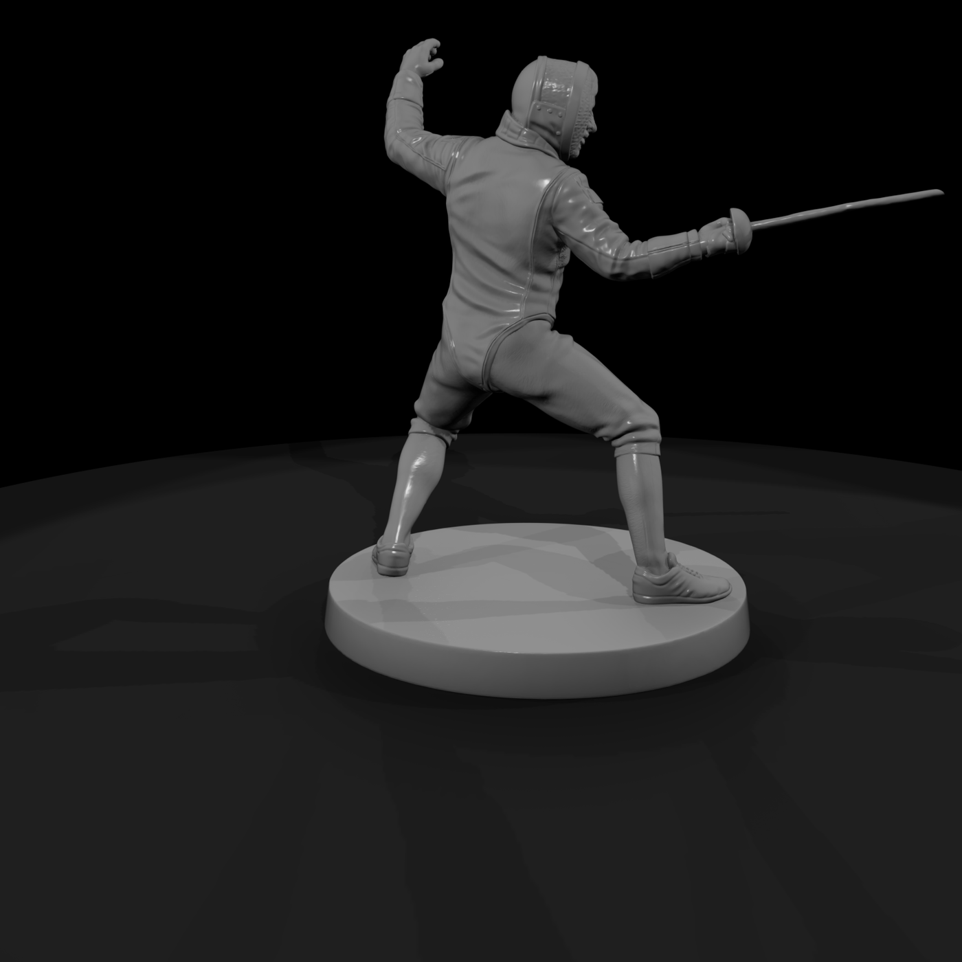 Fencer in En Garde Stance