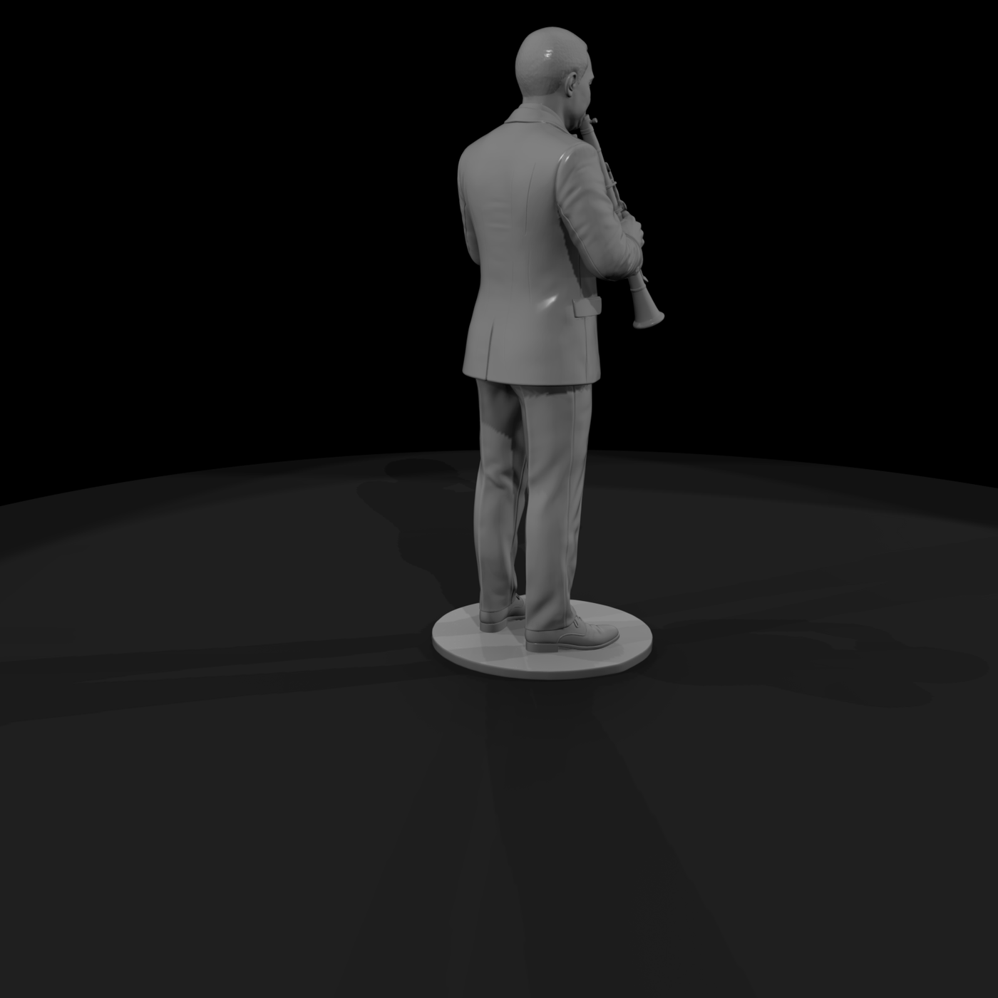 Clarinet Player in Suit